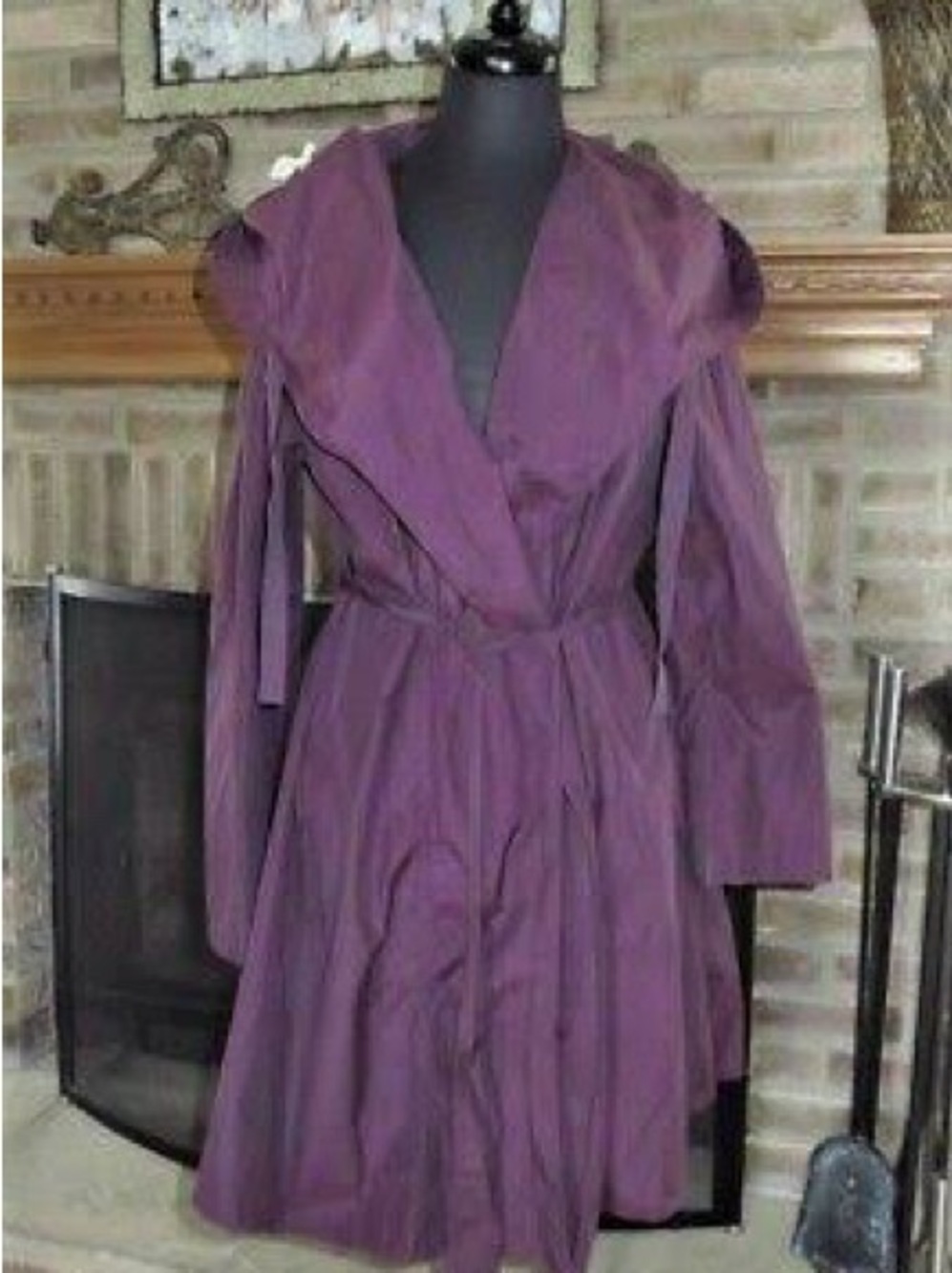 Eileen Fisher wrap windbreaker coat